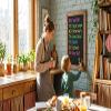 Large Chalkboard-Like Canvas Set of 2, 17x24 Writable, Message Ledge view 2