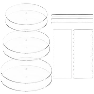 yeeplant 11-Piece Cake Decorating Kit with Acrylic Discs, Spatula Set, and Dowels for Tiered and Wedding Cake Creations