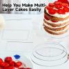 yeeplant 11-Piece Cake Decorating Kit with Acrylic Discs, Spatula Set, and Dowels for Tiered and Wedding Cake Creations view 4