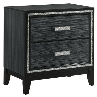 Glitter 2-Drawer Nightstand, End Table Two Storage Drawers Bedroom Living Room Furniture,Storage Cabinet