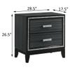 Glitter 2-Drawer Nightstand, End Table Two Storage Drawers Bedroom Living Room Furniture,Storage Cabinet view 2