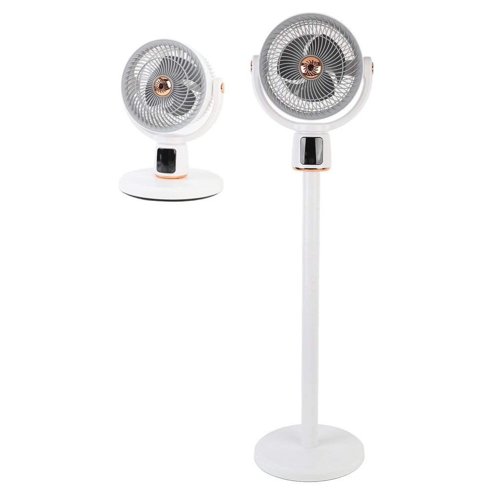 Denash Oscillating Standing Fan, 12 Speeds, 130 Wide Angle, Adjustable Hight, Remote & Timer, USB C Powered Floor Fan for Home, Office