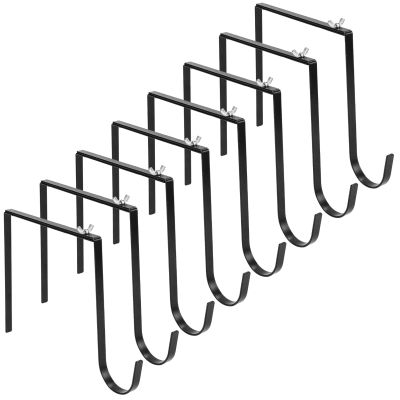 Memorial Wreath Hangers 8-Pack, Cemetery Adjustable Wreath Holder Hooks, Carbon Steel Rust-Resistant, Headstones Fit, 611 in Adjustable, Easy Install