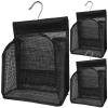 3-Pack Black Hanging Mesh Bath Organizers Portable Storage Baskets with Hooks for Easy Hanging, Ideal for Dorms & Showers view 1