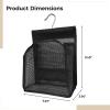 3-Pack Black Hanging Mesh Bath Organizers Portable Storage Baskets with Hooks for Easy Hanging, Ideal for Dorms & Showers view 3
