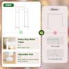 ELYKEN Christmas Stocking Holder Stand for Floor, 2 Tier Free Standing Stocking Rack with 8 Removable Hooks, Heavy Duty Metal Xmas Stocking Hanger Stand with Adjustable Feet, White view 4