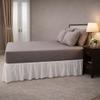 100% Cotton Single Layer Mattress Cover King Size, Elastic Mattress Cover, Stretches Up to 16 Inches Deep, Cozy, Absorbent, Easy to Replace, Machine Washable (6 Colors) (Brown, Queen) view 3