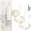 2pc Multifunctional Sucker Hanging Rod, Suction Cup Paper Towel Holder, 180Rotatable Adjustable Wall Mounted Hand Towel for Kitchen & Bathroom (milky white,29cm/11.41in) view 1