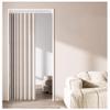 Accordion Style Door Curtains, Magnetic Folding Shower Curtains, Room Divider Curtains for Bedroom, Bathroom, Living Room, Folding Accordion Doors for Closets(Beige,W 70.9 x H 78.7in) view 1
