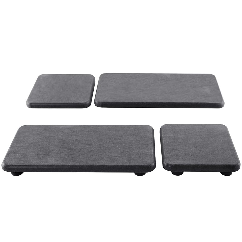 4 Pcs Diatomite Stone Mats for Sinks, Quick-Dry Bathroom & Kitchen Trays for Soap, Sponges, and Plants