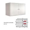 Wall Mounted Storage Cabinet Double Door with Removable Shelves Stainless Steel Display Shelf for Kitchen Bathroom Restaurant Balcony,Silver70X60X25Cm view 2
