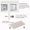 Wall Mounted Storage Cabinet Double Door with Removable Shelves Stainless Steel Display Shelf for Kitchen Bathroom Restaurant Balcony,Silver70X60X25Cm view 4