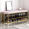 3-Tier Shoe Rack Bench, Entryway Bench with Cushioned Seat for Rooms view 1