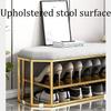 3-Tier Shoe Rack Bench, Entryway Bench with Cushioned Seat for Rooms view 4