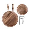 MVUYO FMURY Coffee Party Dining Room Table Tea Home Multifunction Decorative Organizer Breakfast for Kitchen Countertop Wood Two Tier Tray view 3