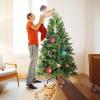 Fnecan 5FT Christmas Tree with 756 PE+PVC Tips, Full-Bodied Holiday Tree with Hinged Branches, Easy Assembly, Stable Metal Stand, Classic Green Xmas Decoration view 1