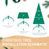 Fnecan 5FT Christmas Tree with 756 PE+PVC Tips, Full-Bodied Holiday Tree with Hinged Branches, Easy Assembly, Stable Metal Stand, Classic Green Xmas Decoration view 3