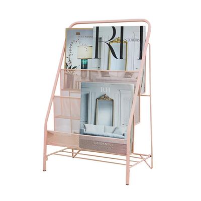 GFHSKRPL Floor Standing Magazine Rack Holder Organizer, Brochure Magazine Literature Display Holder Rack, Elegant Design Metal Rack for Home