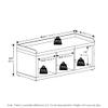 Furinno Cubicle Storage Bench, Shoe Bench with Padded Seat Cushion, 3-Cube Open Shelves Entryway Bench, for Closet, Entryway, Living Room, White view 3