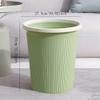 CAOJLjiaxiang-2012 Indoor Trash Can Without Lid Round Plastic Green with Pressure Ring Suitable for Living Room, Bedroom, Kitchen, Etc. Small/Medium/Large Garbage Bin(Large) view 2