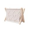 GFHSKRPL Cotton Rope Woven Storage Rack Macrame Magazine Rack Books Newspapers Holder Organizer view 1