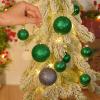 Reallnaive 400 Pack Round Christmas Ornament Caps and Hooks Set,Green view 3