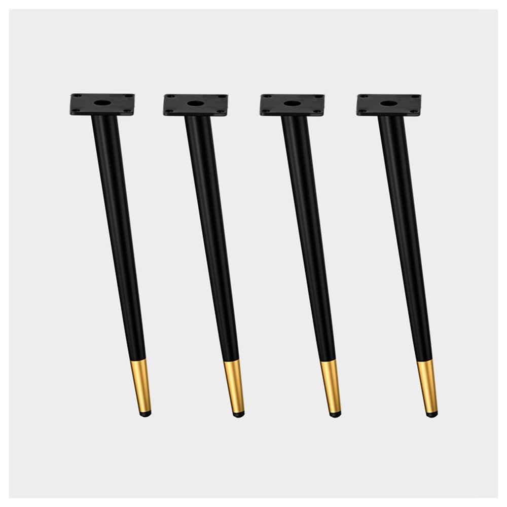 Metal Table Legs Sofa Support famer Coffee Tables Supports Office/Dining Desk Leg Bathroom Cabinet Straight Cone/Slanted Cone Set of 4 Water Proof and Rustproof