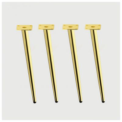Metal Table Legs Sofa Support famer Coffee Tables Supports Office/Dining Desk Leg Bathroom Cabinet Straight Cone/Slanted Cone Set of 4 Water Proof and Rustproof