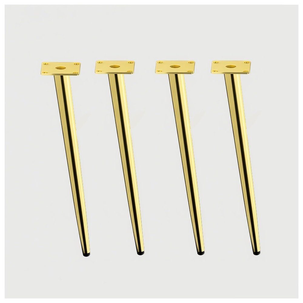 Metal Table Legs Sofa Support famer Coffee Tables Supports Office/Dining Desk Leg Bathroom Cabinet Straight Cone/Slanted Cone Set of 4 Water Proof and Rustproof