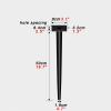 Metal Table Legs Sofa Support famer Coffee Tables Supports Office/Dining Desk Leg Bathroom Cabinet Straight Cone/Slanted Cone Set of 4 Water Proof and Rustproof view 2