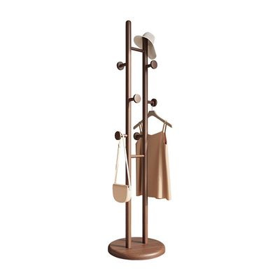 VHDY85KA Entryway New Chinese Style Solid Wood Hanger Floor Bedroom Bold Vertical Hanger Household Simple Coat Rack for Bags