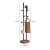 VHDY85KA Entryway New Chinese Style Solid Wood Hanger Floor Bedroom Bold Vertical Hanger Household Simple Coat Rack for Bags view 2