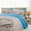 Love on The Beach Duvet Cover Set, California King Bedding Sets,Clear Ocean Bedding, Romantic Beach Comforter Cover,for Kids Boy Women Teen Girl, Bedroom Decor 3 Piece view 4
