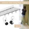 Double Row Curtain Track Ceiling Mount for Windows Heavy Duty Ceiling Rails with Silent Rollers 5ft 6ft 7ft 8ft 9ft 10ft 15ft 20ft Double Curtain Rail Set for Bedroom Room Divider(Gray,9-5/8FT) view 4
