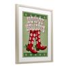 Howdy Holidays Cowboy Boots, 13 x 16 Inch Framed Print Under Glass view 2