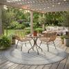 Rugs.com - Outdoor Lattice Rug 8 Ft Round Gray Indoor/Outdoor Rug Easy-Clean Flatweave for Patio, Deck, and Porch view 1