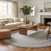 Rugs.com - Outdoor Lattice Rug 8 Ft Round Gray Indoor/Outdoor Rug Easy-Clean Flatweave for Patio, Deck, and Porch view 3