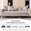 Aphisoft Modern Woven Cotton and Linen Sofa Cover, Couch Cover for Loveseat/3 Cushion/L Shaped/Chaise Lounge Couch/Sectional Couch,Anti-Slip Solid Sofa Slipcover (Gray,110 * 180cm/43.3 * 70.8in) view 2