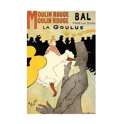 Trademark Fine Art - 'Reproduction of a La Goulue at' Canvas Art - 24x16