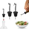 Esatto Stainless Steel Liquor Pourers with Hinged Flip Lid, 2 Pack view 1