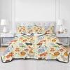 BketraquerC Twin Quilt Set, Cartoon Cute Wildlife Animal Lightweight Soft Microfiber Summer Bedspread Coverlet with 2 Pillow Shams, Tiger Lion Elephant 3 Piece Bedding Set for All Seasons view 1