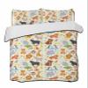 BketraquerC Twin Quilt Set, Cartoon Cute Wildlife Animal Lightweight Soft Microfiber Summer Bedspread Coverlet with 2 Pillow Shams, Tiger Lion Elephant 3 Piece Bedding Set for All Seasons view 3