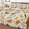 BketraquerC Twin Quilt Set, Cartoon Cute Wildlife Animal Lightweight Soft Microfiber Summer Bedspread Coverlet with 2 Pillow Shams, Tiger Lion Elephant 3 Piece Bedding Set for All Seasons view 4