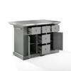 HomeStock Kitchen Island with Storage & Towel Bar - Stainless Steel Top, Portable Cart, Modern Kitchen Furniture view 4