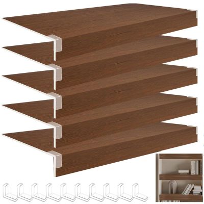 ACJSDGL Wire Shelf Cover 38x16x3 in PVC Wire Rack Covers(Not Wood)-0.3" Thick,Moisture-Resistant & Easy-to-Clean Organizer Liners for Office,Bathroom,Kitchen Walnut color