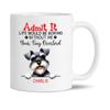 Cute Peeking Miniature Schnauzer Mug, Personalized Pet Dog Cup, Miniature Schnauzer White Ceramic Cup 11oz 15oz, Customized Dog's Name Coffee Mug, Unique Dog Owners Gifts For Birthday Christmas view 1