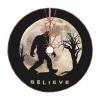 Funny Bigfoot Sasquatch Full Moon Christmas Tree Skirt 30 Inches Grid Edging Tree Skirt, Small Rustic Tree Mat for Merry Christmas Farmhouse Decor Xmas Holiday Home Party Decorations Indoor Outdoor view 1