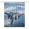 Aircraft Fighter Jet F-15 Ea-gles Flying Shower Curtain Waterproof Lightweight Bathroom Curtains with Hooks 60x72Inch152x183cm view 1