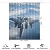 Aircraft Fighter Jet F-15 Ea-gles Flying Shower Curtain Waterproof Lightweight Bathroom Curtains with Hooks 60x72Inch152x183cm view 2