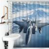 Aircraft Fighter Jet F-15 Ea-gles Flying Shower Curtain Waterproof Lightweight Bathroom Curtains with Hooks 60x72Inch152x183cm view 4